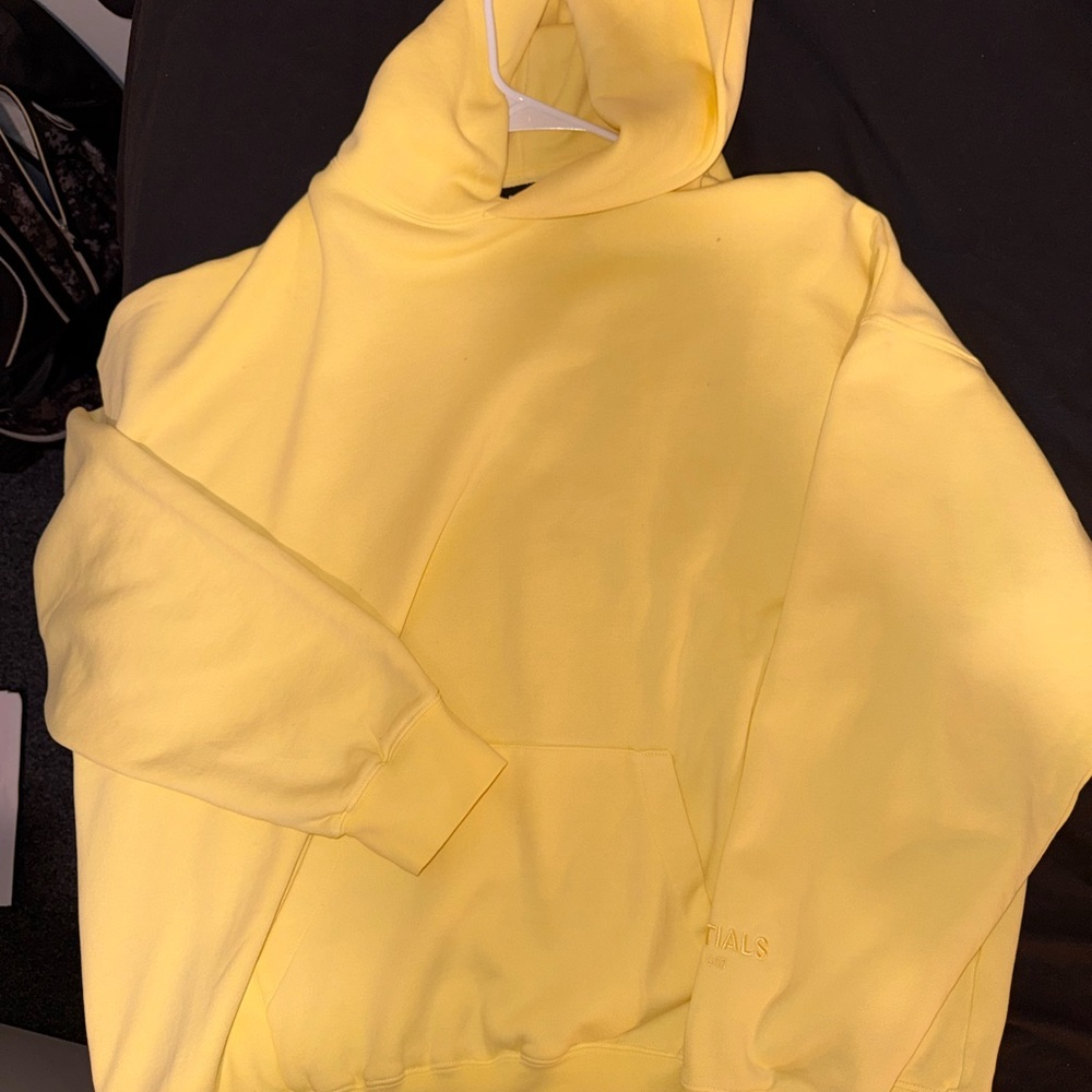 Essentials Men's Hoodie in Bright Yellow